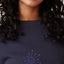 Shroomy - Navy Blue Embroidery on Navy Blue Unisex Premium Sweatshirt