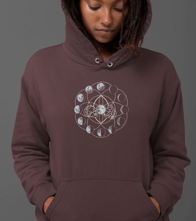 Moon Time Unisex Hoodie - Made to order - Choice of Colours