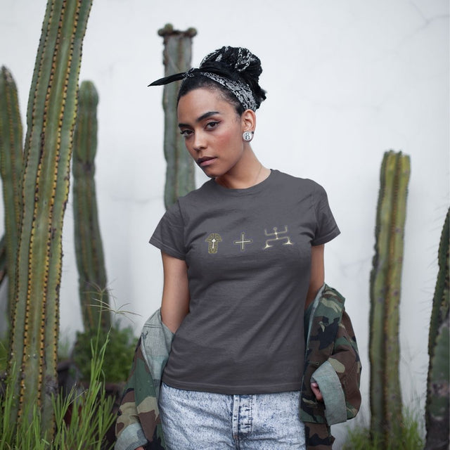 Mushroom + Party - Women Made to Order  T-shirts - Dark Shades