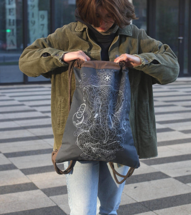 Ganescher Drawstring Bag - Grey