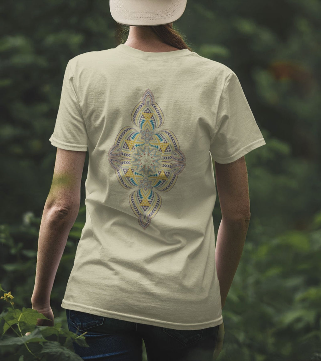 Women's Yoga T-Shirt - Mandala/Green