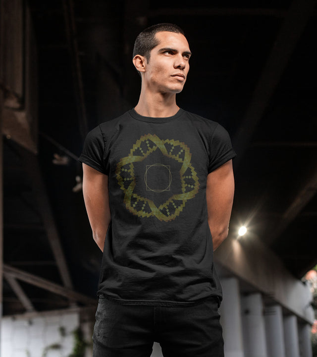 Square in a Circle Men T-Shirt - Made to order - Choice of Colours