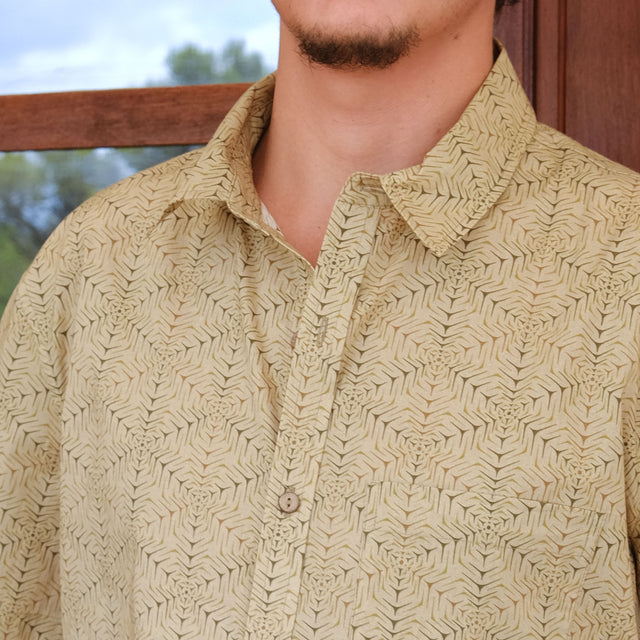 Molekula Half Sleeve Button Up Shirt