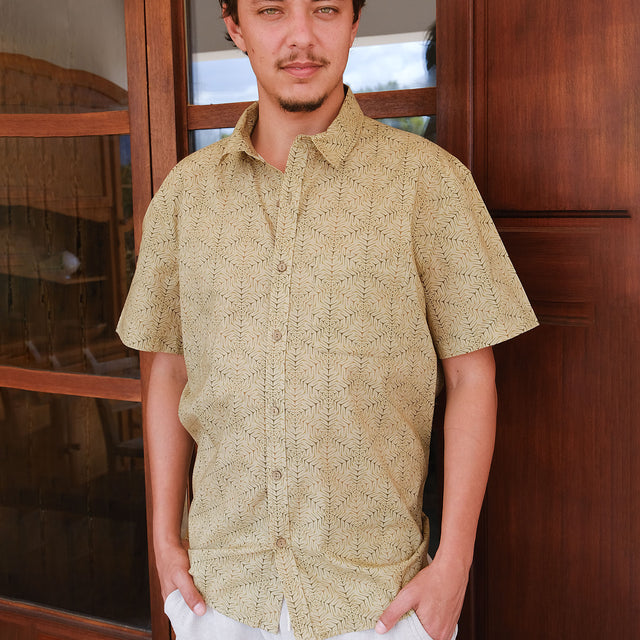 Molekula Half Sleeve Button Up Shirt