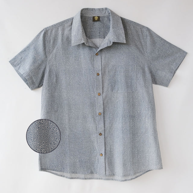 penrose cubes Half Sleeve Button Up Shirt