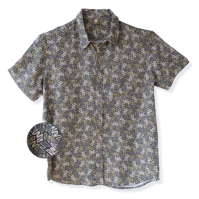 SNAXAGONS Half Sleeve Button Up Shirt