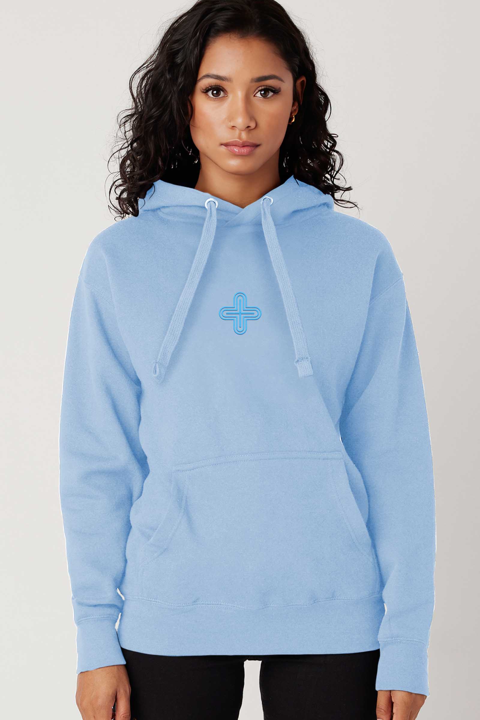 Light sky blue hoodie best sale