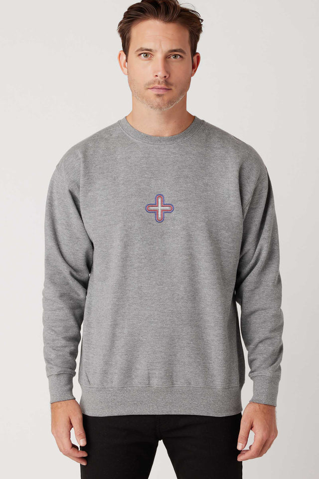 Plus - Color Embroidery on Unisex Sweatshirt