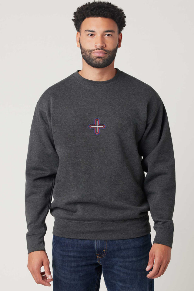 Plus - Color Embroidery on Unisex Sweatshirt