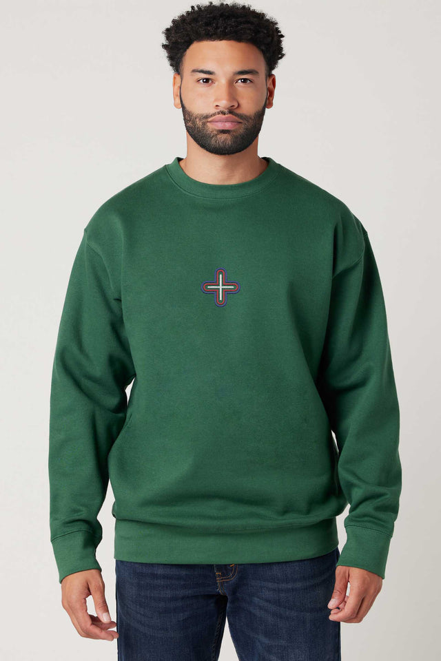 Plus -  - Colorfull Embroidery Men Sweatshirt