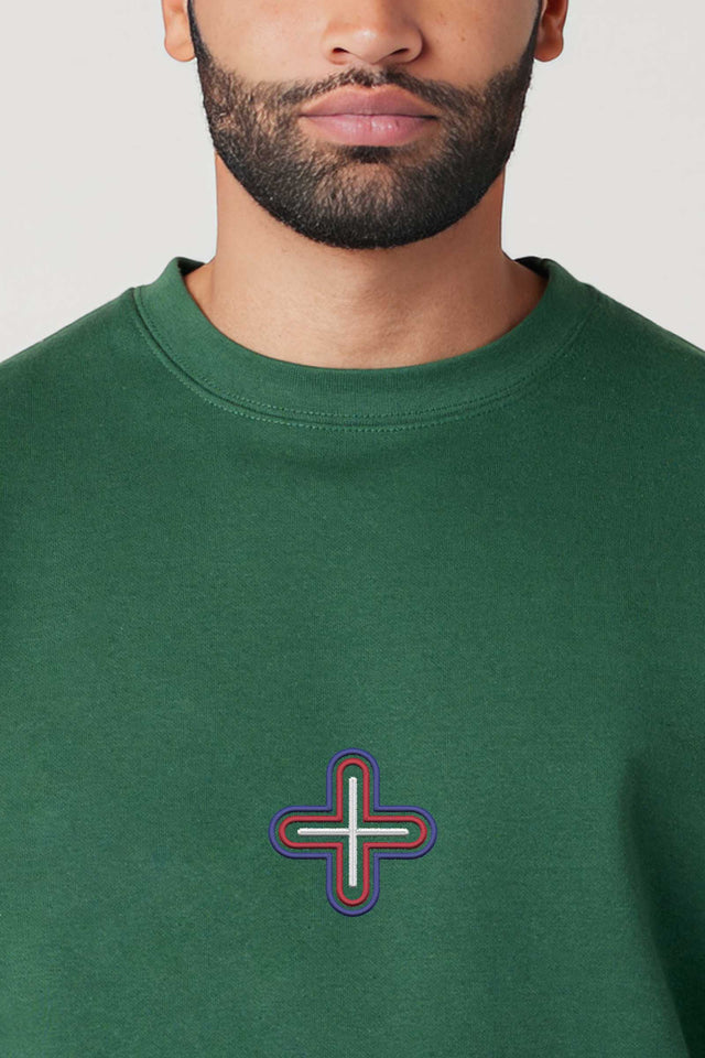 Plus - Color Embroidery on Unisex Sweatshirt