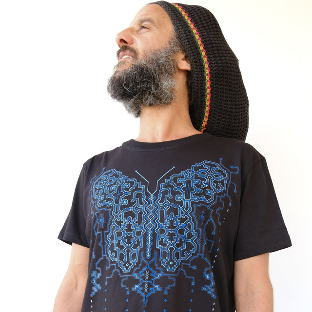 Men T-Shirt Shipibo Butterfly