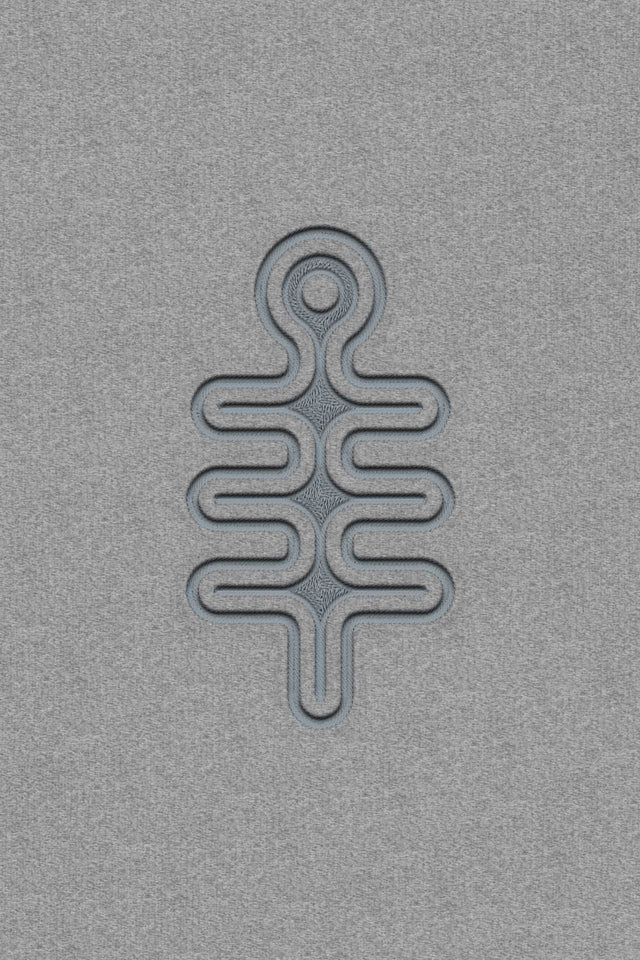 DMT Symbol - Monochrome Embroidery Men Sweatshirt - Grey