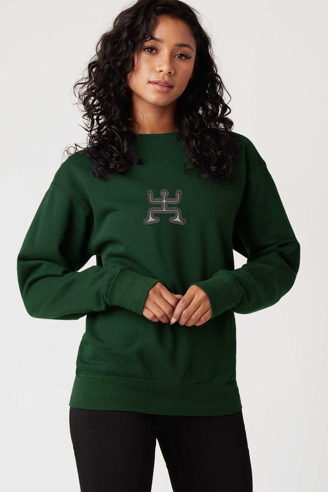 Party - Color Embroidery on Unisex Premium Sweatshirt
