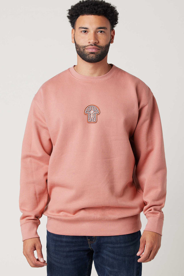 Psychedelic Shroom - Colorfull Embroidery Men Sweatshirt