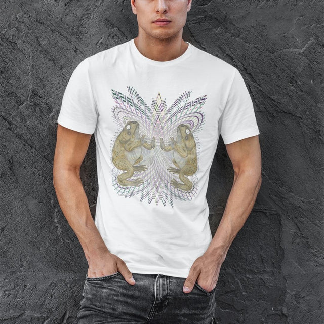 Bufo Alvarius Herren T-Shirt – Auf Bestellung gefertigt – Weiß