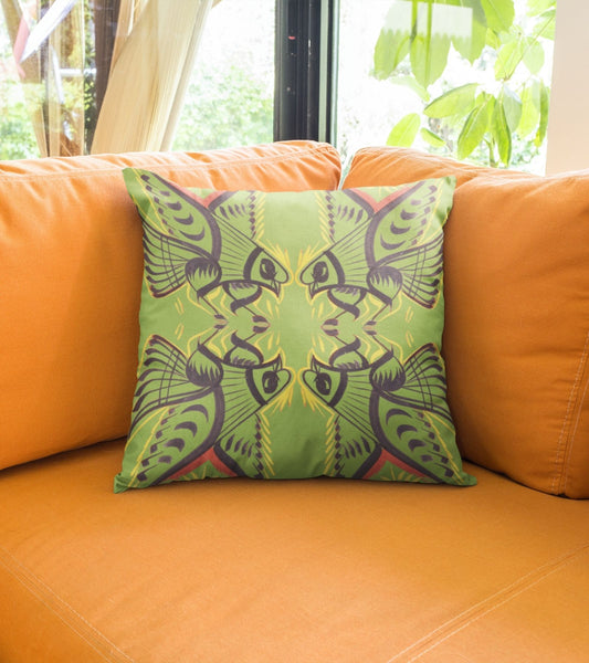 Olive and outlet orange cushion