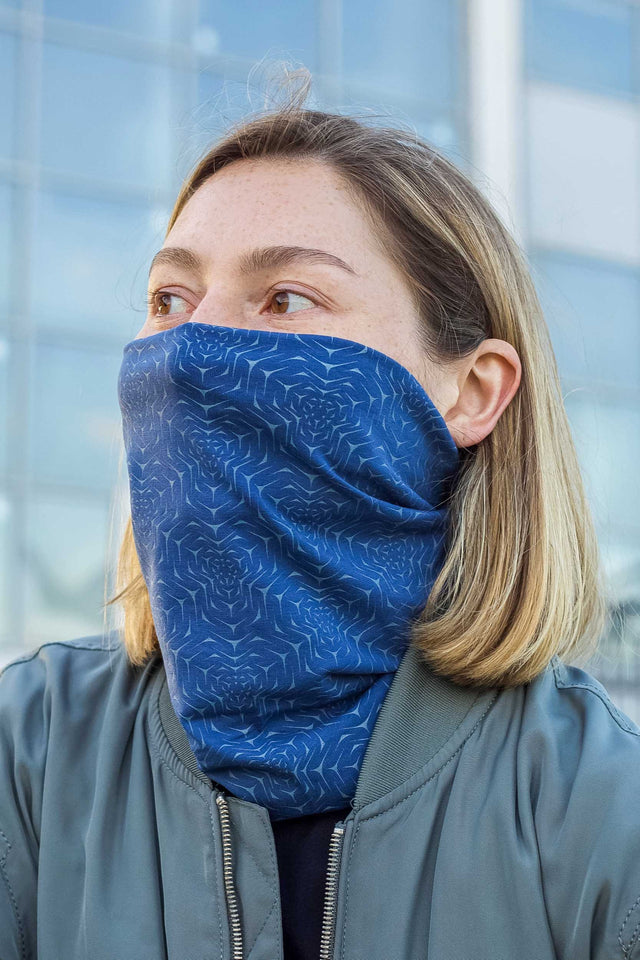 Molekula Mono Neck Gaiter - Steel Blue