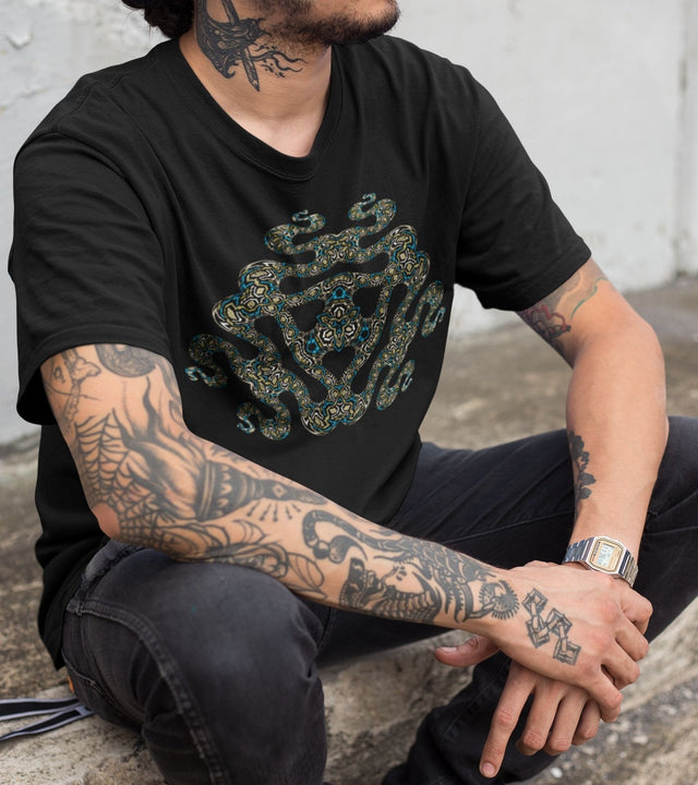 Anakonda Entwined Men T-Shirts auf Bestellung – Farbauswahl