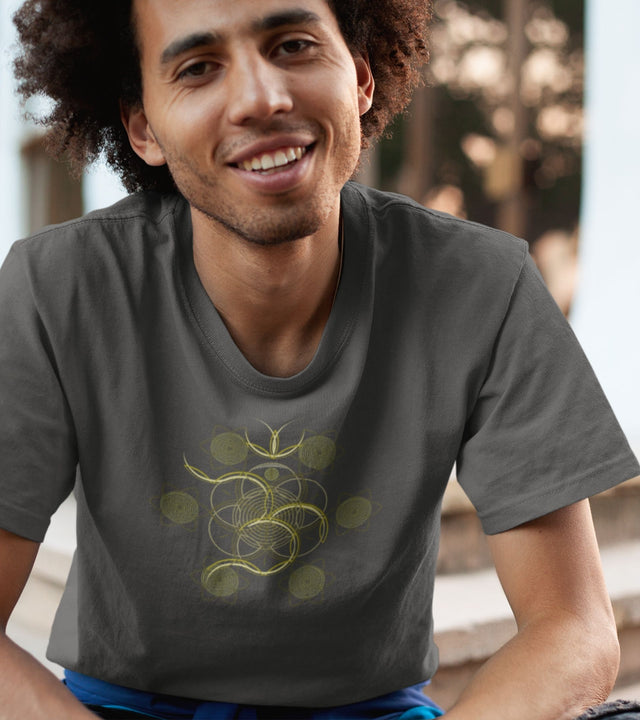 Blume des Lebens – OM – Herren T-Shirt – Farben – auf Bestellung gefertigt