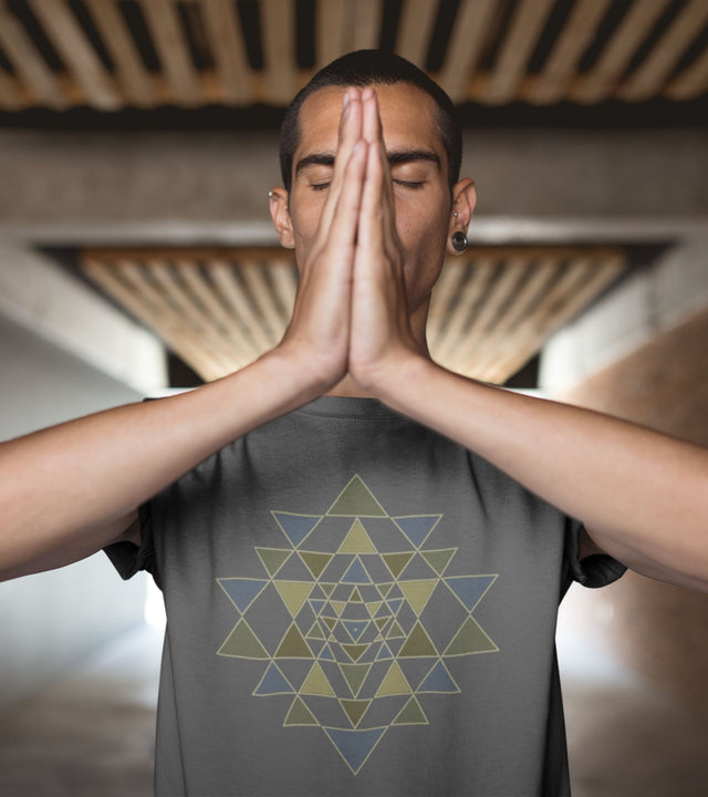 Shri Yantra Men T-Shirt - Made to order - Choice of Colours