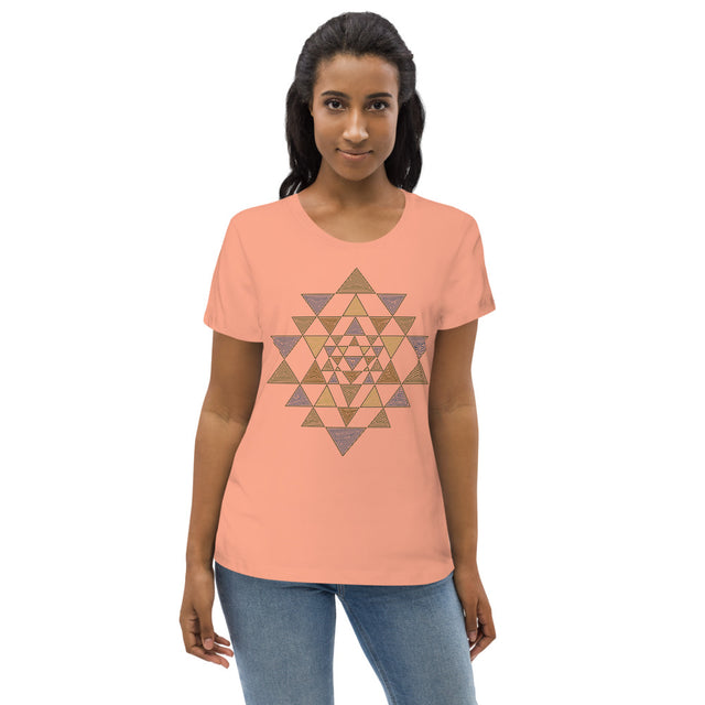 Shri Yantra - Women Made to Order  T-shirts - Light Shades