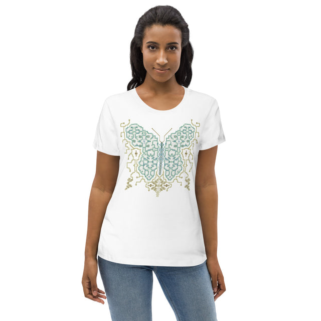 Shipibo Butterfly - Women Made to Order  T-shirts - Light Shades